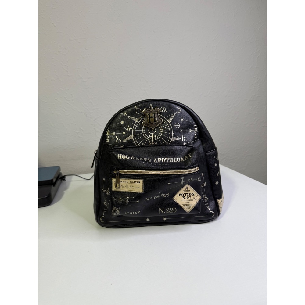 Harry Potter Hogwarts Apothecary Mini Backpack Black Gold Potion Graphics